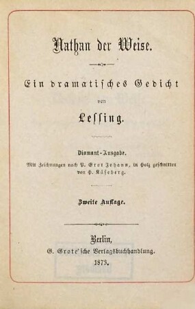 Nathan der Weise : ein dramatisches Gedicht