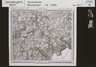 Topographischer Atlas des Königreichs Sachsen (Oberreitscher Atlas 1819-1860, Umdruckausgabe); Chemnitz