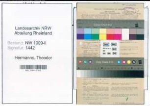 Entnazifizierung Theodor Hermanns , geb. 28.07.1889 (Verw.Beamter)