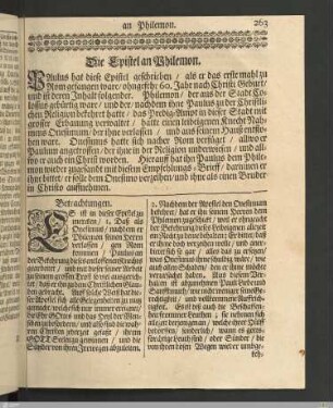 Die Epistel an Philemon.