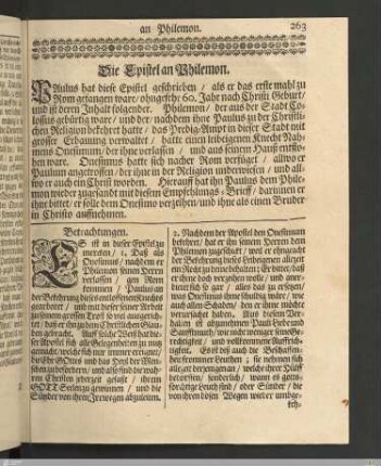 Die Epistel an Philemon.