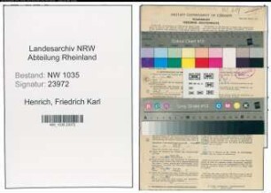 Entnazifizierung Friedrich Karl Henrich , geb. 04.05.1888 (Techniker)