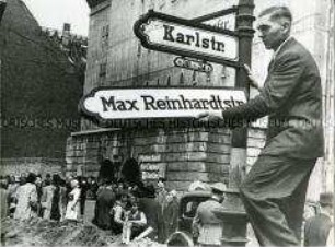 Umbenennung der Karlstraße am Deutschen Theater Berlin in Max Reinhardtstraße