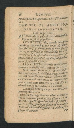 Cap. VII. De Affectionibus Enunciationum simplicium.