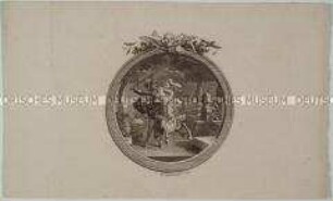 Illustration zu G. A. Bürgers "Leonore" - Titelvignette zu "einer kleinen poetischen Blumenlese"