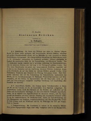 II. Kapitel. Steinerne Brücken.