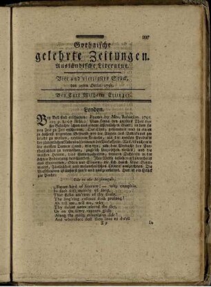 Vier und vierzigstes Stück, den 29ten Octbr. 1791.