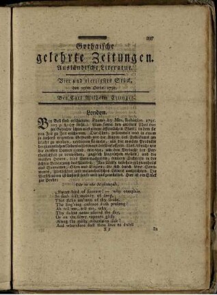 Vier und vierzigstes Stück, den 29ten Octbr. 1791.