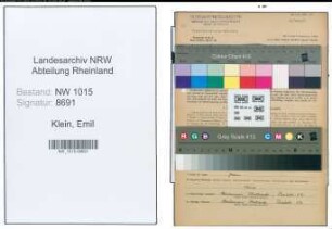 Entnazifizierung Emil Klein , geb. 07.09.1902 (Abteilungsleiter)