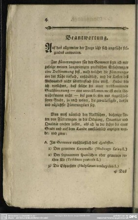 Beantwortung