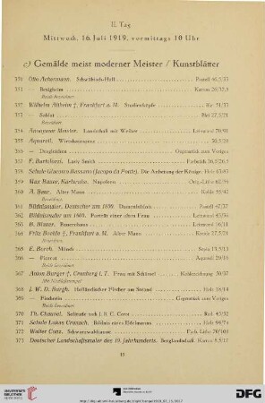 Gemälde meist moderner Meister / Kunstblätter (Nr. 350-483)