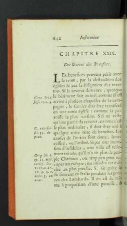 Chapitre XXIX. Des Unions des Benefices.