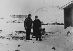 Schröder-Stranz-Expedition: Rave und Rüdiger nach der Überwinterung ; Spitzbergen 1913