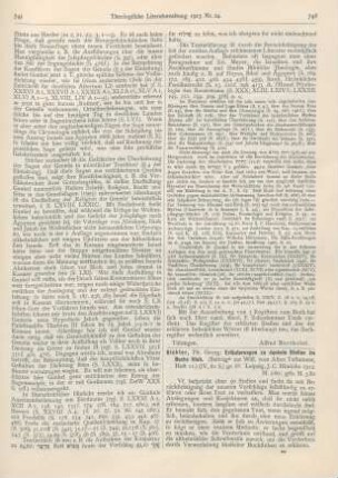 746-747 [Rezension] Richter, Georg, Erläuterungen zu dunkeln Stellen im Buche Hiob