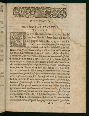 3-16, Disputatio de Moribus et Statutis