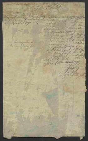 Schreiben an den kurfürstlich-mainzischen Hofkriegsrat wegen der freiwilligen Kriegssteuer des Armendirektoriums für das 4. Quartal 1797