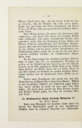 14. Proklamation König Friedrich Wilhelms IV.