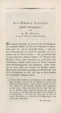 281-312 Der Schaden Joseph's : kirchliche Betrachtungen