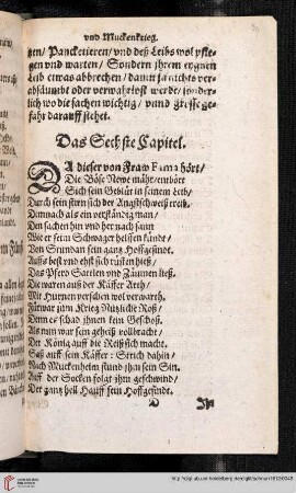 Das Sechste Capitel