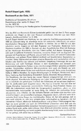 Rudolf Stapel (geb. 1925) Bootswerft an der Oste, 1971