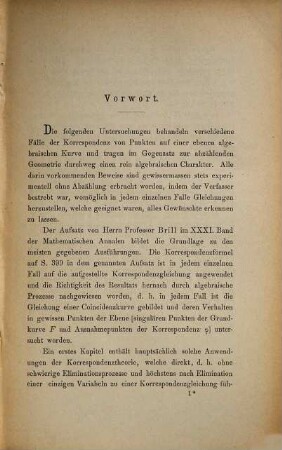 Über Algebraische Korrespondenzen