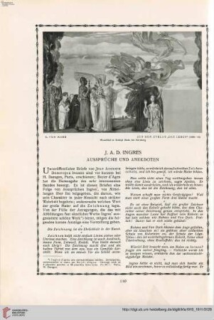 26: J. A. D. Ingres : Aussprüche und Anekdoten
