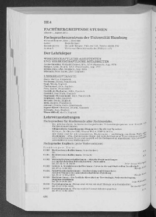 III.4 Fachübergreifende Studien