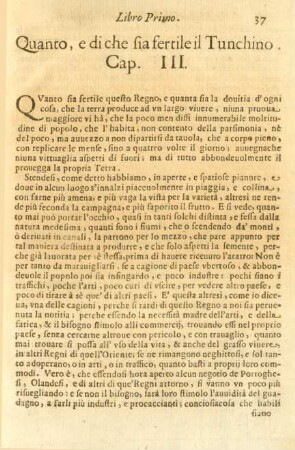 Cap. III. Quanto, e di che sia fertile il Tunchino