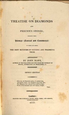 A Treatise on Diamonds and precious Stones