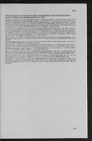 V.3 Erläuterungen zu Studentenzahlen, Beurlaubten und Gasthörerinnen und Gasthörer im Sommersemester 1998
