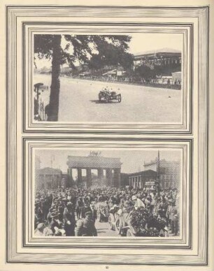 [Grunewald-Rennen 1922 ; Siegesfahrt am Brandenburger Tor]