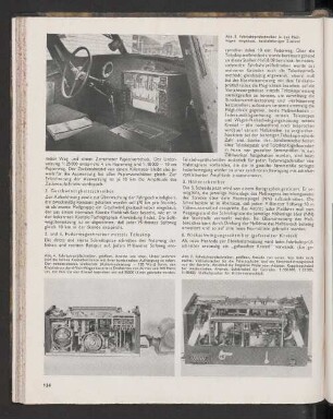 Abb. 3. Fahrbahnprüfschreiber in den Meßwagen eingebaut; betriebsfertiger Zustand. Abb. 4. Fahrbahnprüfschreiber, geöffnet, Ansicht von oben. (...). Abb. 5. Fahrbahnprüfschreiber, geöffnet, Ansicht von unten. (...)
