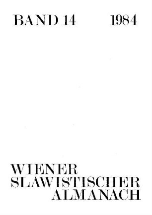 Wiener slawistischer Almanach. 14, 14. 1984