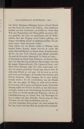 Ein Protrait entsteht - 1901