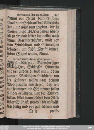 Gebätt einer schwangern Frauen.
