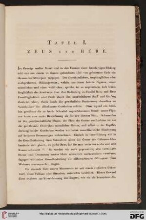 Tafel I: Zeus und Here