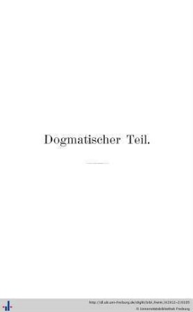 Dogmatischer Teil