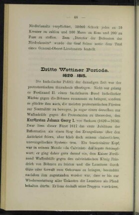 Dritte Wettiner Periode 1620 - 1815