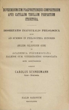 De verborum cum praepositionibus compositorum apud Catullum Tibullum Propertium structura