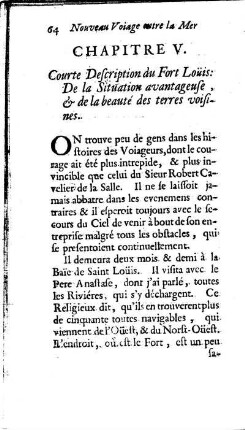 Courte Description du Fort Loüis: De la Situation avantageuse, ] de la beauté des terres voisines.
