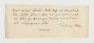 Brief von Karl Friedrich Hohn an Joseph Heller