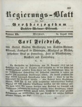 Nr. 25 : 24. August 1850