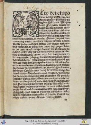 Otto dei et apostolice sedis gracia episcopis Constantiensis ...