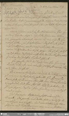 Eigenh. Briefkonzept mit Schriftstück in Sanskrit von August Wilhelm von Schlegel an Karl Vom Stein Zum Altenstein, Bonn, 20.-28.05.1829