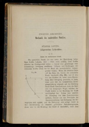 Zweiter Abschnitt. Mechanik des materiellen Punktes.