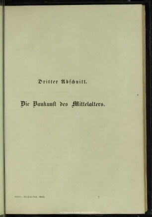 Dritter Abschnitt. Die Baukunst des Mittelalters