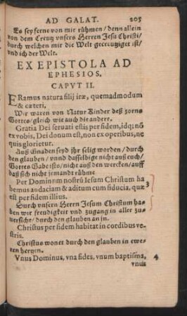 Ex Epistola Ad Ephesios.