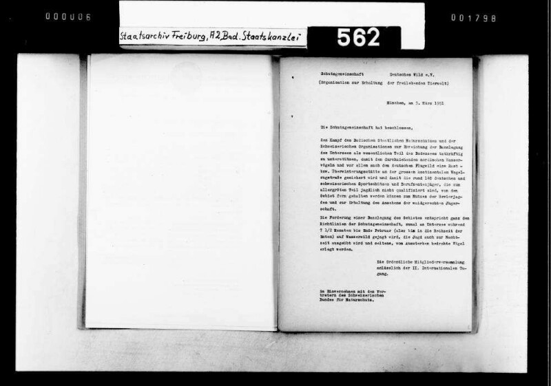 Schutzgemeinschaft Deutsches Wild e.V. (Organisation zur Erhaltung der freilebenden Tierwelt), Abhaltung der 2. Internationalen Tagung der Schutzgemeinschaft, München 1951
