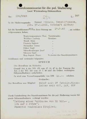 Rexer, Wilhelm