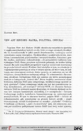 7: New Art History: nauka, polityka, obyczaj